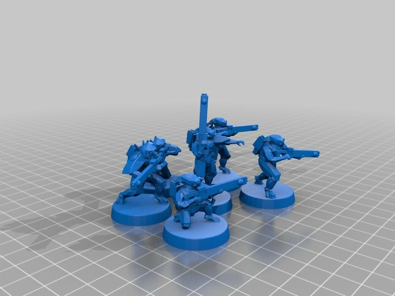 Free STL file Space Communist Warrior of Fire w/ Pulse Rifle・3D ...