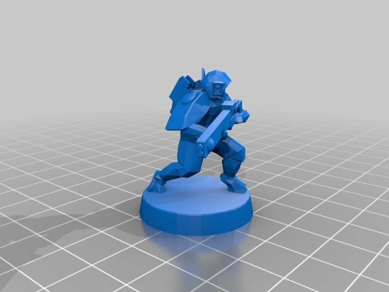 Free STL file Space Communist Warrior of Fire w/ Pulse Rifle・3D ...