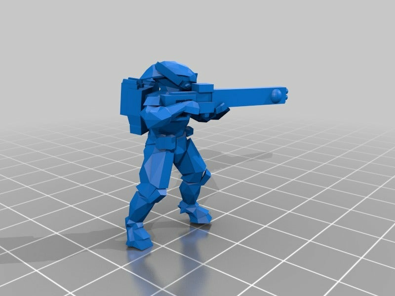 Free STL file Space Communist Warrior of Fire w/ Pulse Rifle・3D ...