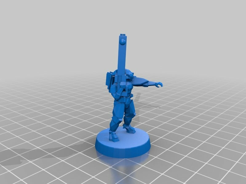 Free STL file Space Communist Warrior of Fire w/ Pulse Rifle・3D ...
