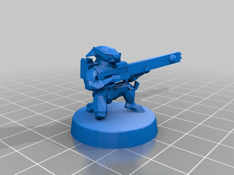 Free STL file Space Communist Warrior of Fire w/ Pulse Rifle・3D ...