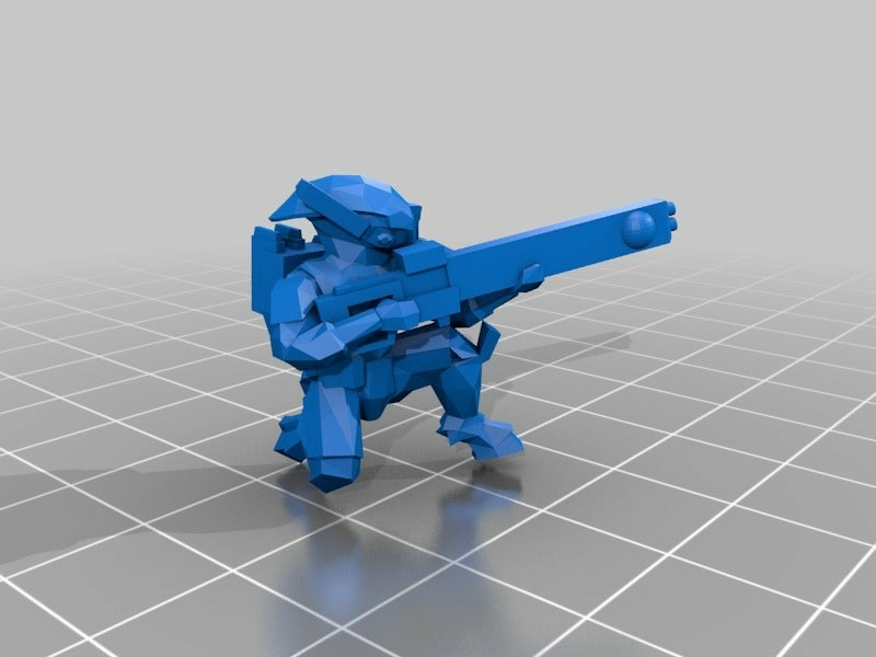 Free STL file Space Communist Warrior of Fire w/ Pulse Rifle・3D ...