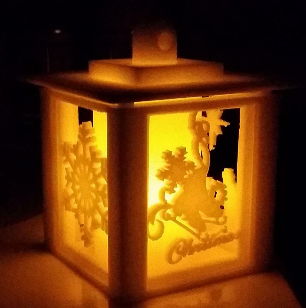 2 Pièces Lanternes De Noël Vintage Avec LED - Bougies Sans Flamme Triangle Marron Pour Déco Noël