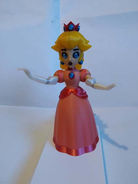 3D printing Princess Peach from Mario games - multi-color • made with ENDER 3 PRO・Cults