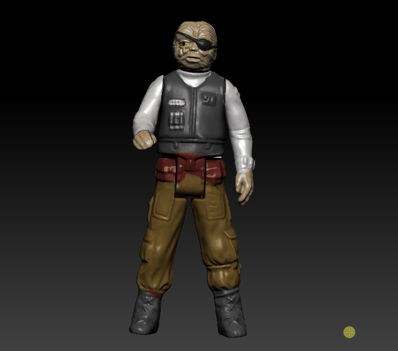 Fichier 3D STAR WARS .STL PRUNE FACE .3D ACTION FIGURE .OBJ KENNER