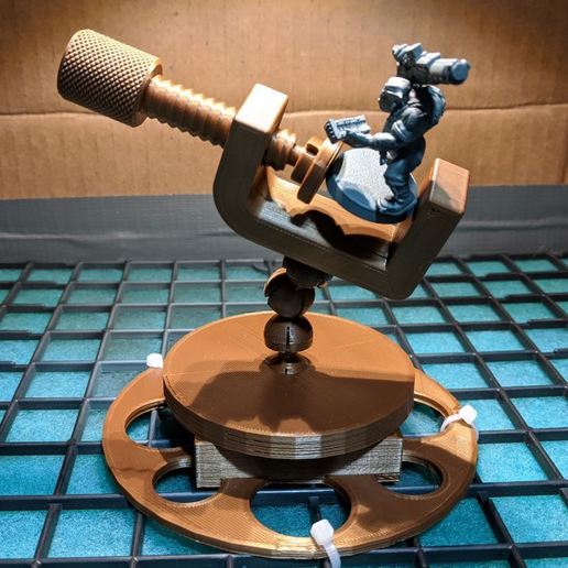 Download free STL file Hands free positionable mini painting stand • 3D