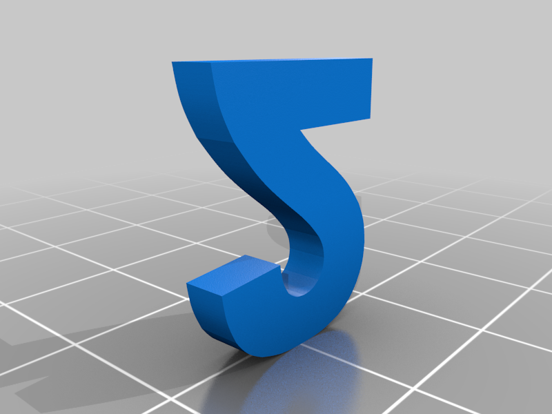 Free 3D file 1 Inch Tall Arial Black Bold Numbers - 1-9・3D print object ...