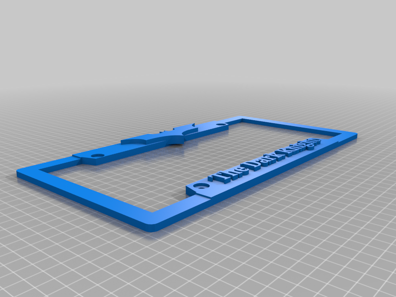 Free 3D file The Dark Knight License Plate Frame・3D printer design to