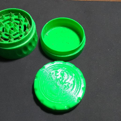 Download STL file Herb grinder with customizable relief • 3D printable