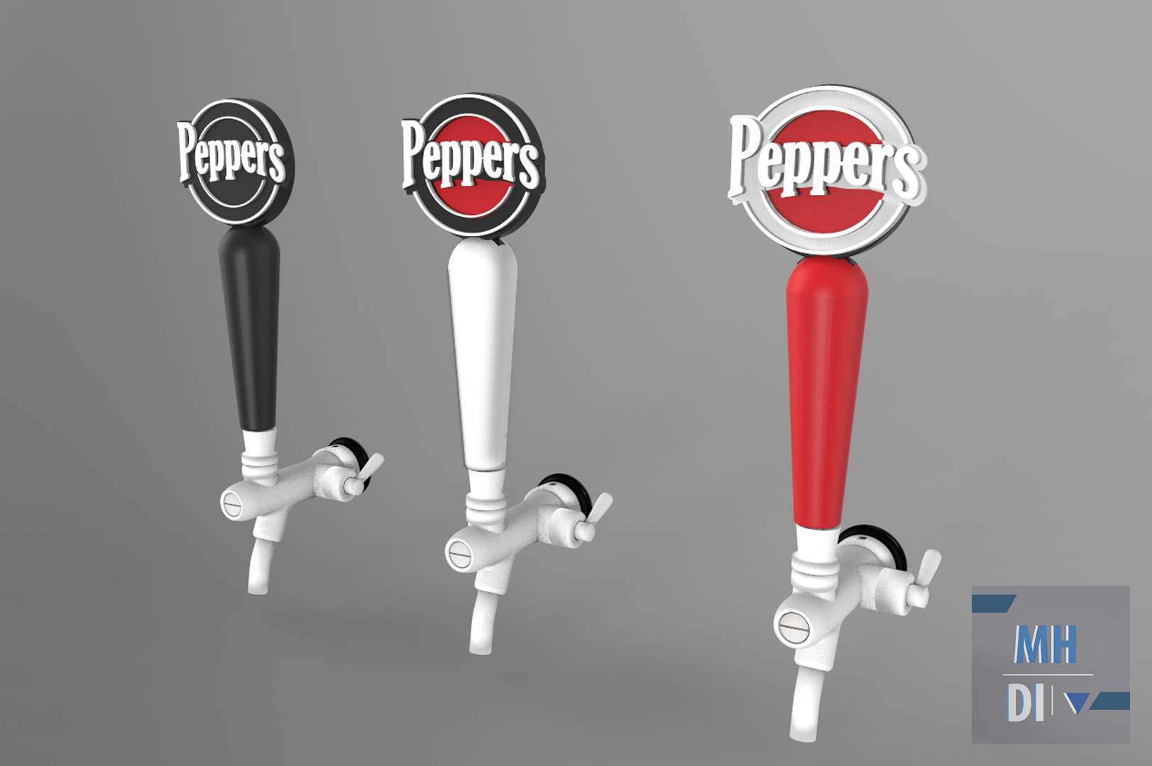 Download STL file Beer tap handle Embedding base Generic brand