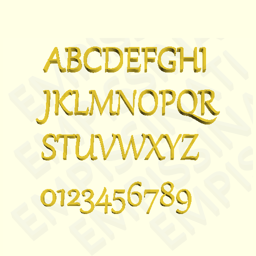 Файл STL GABRIOLA 3D LETTERS, NUMBERS AND SYMBOLS・Дизайн 3D принтера