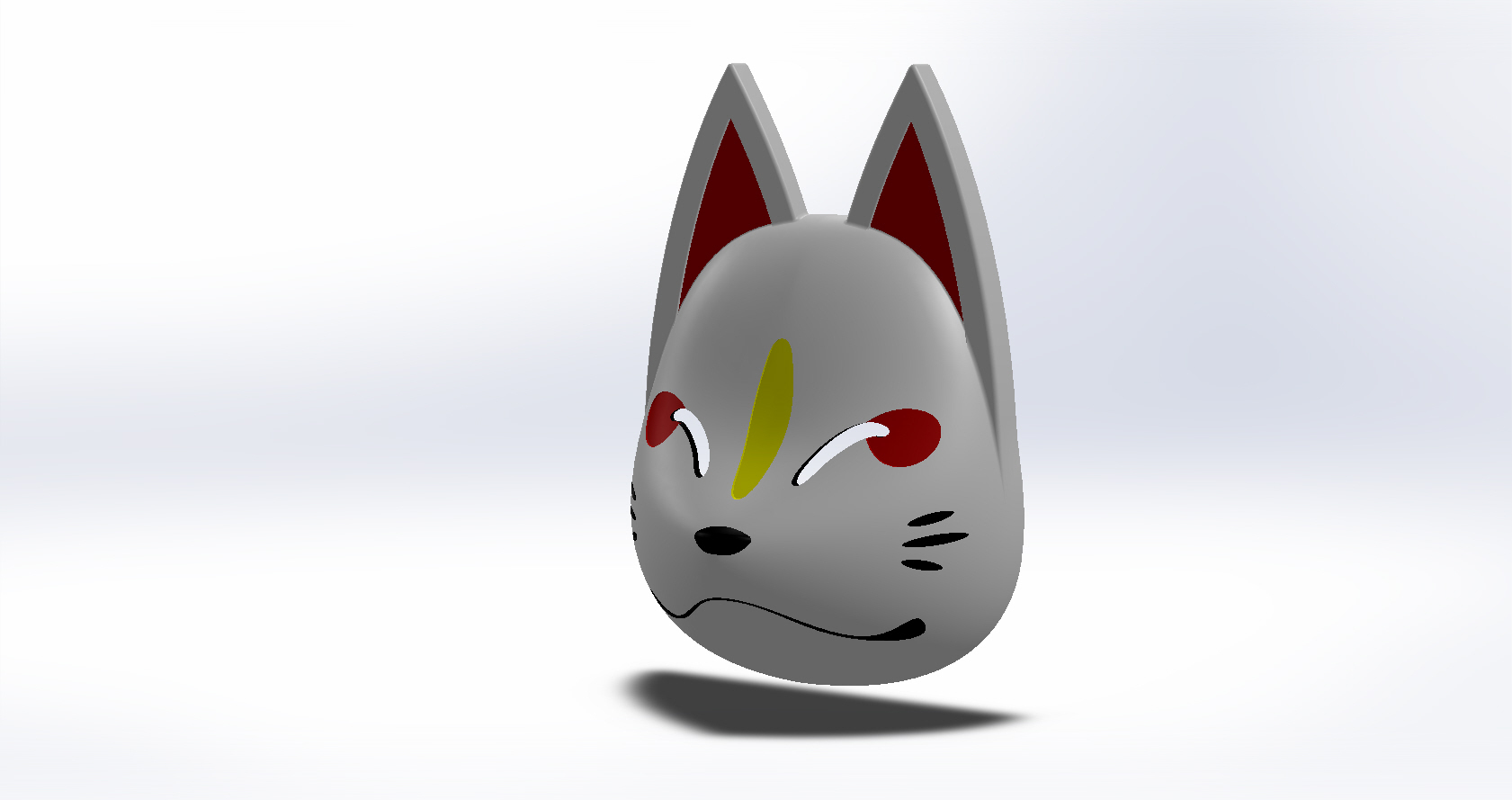 STL file Kitsune Mask・3D print object to download・Cults