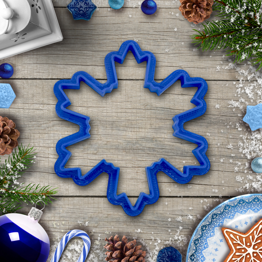 STL file Snowflake theme cookie cutter・3D print design to download・Cults