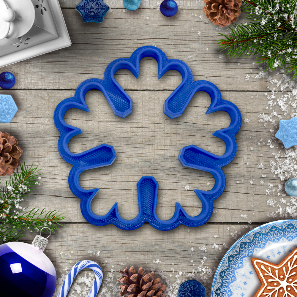 STL file Snowflake theme cookie cutter・3D print design to download・Cults