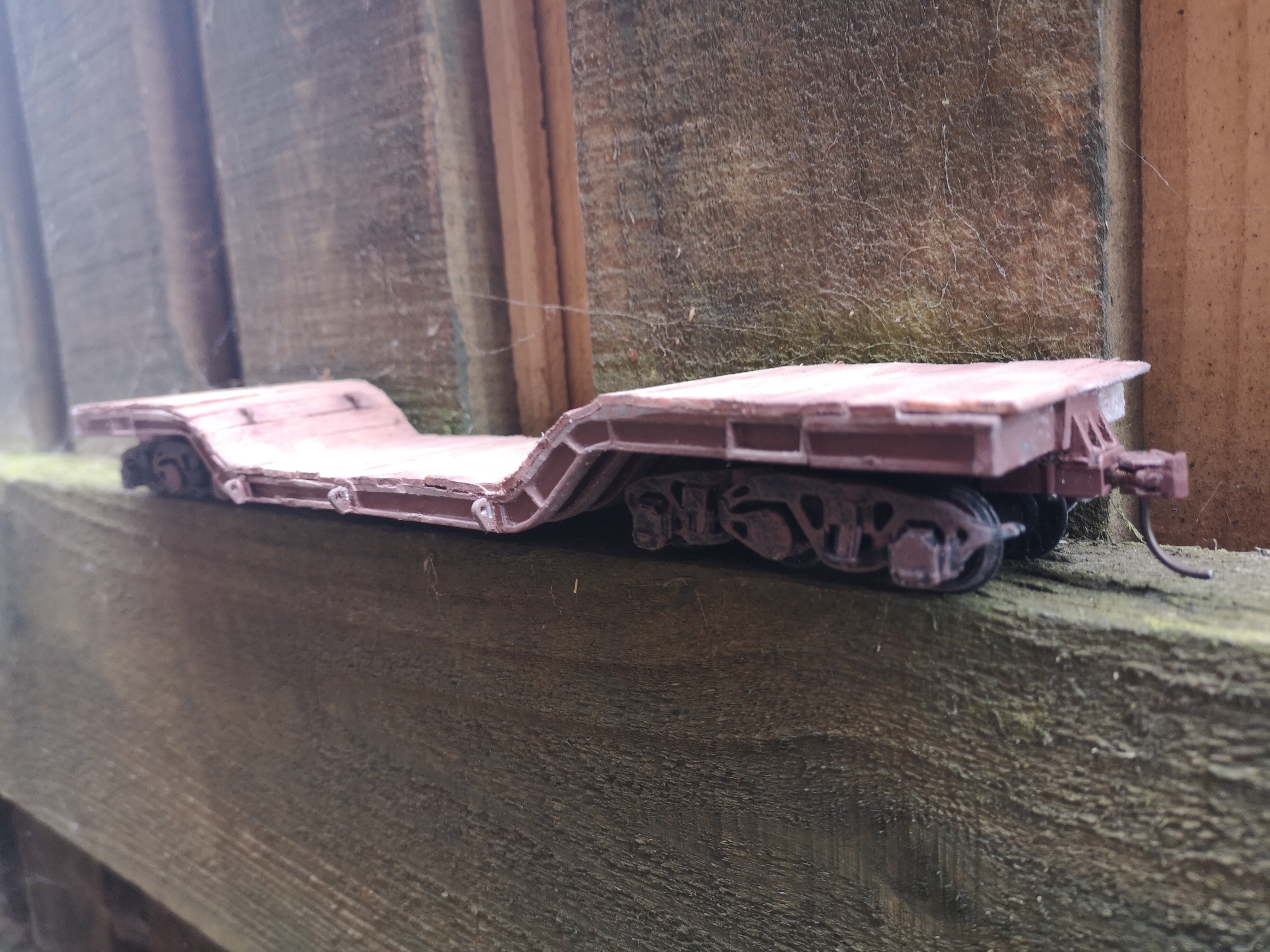 STL file on3 on30 heavy duty lowloader train flatcar railway wagon