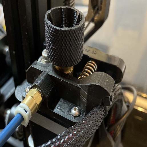 Download free STL file Flexible Filament Extruder with Cable Holder for