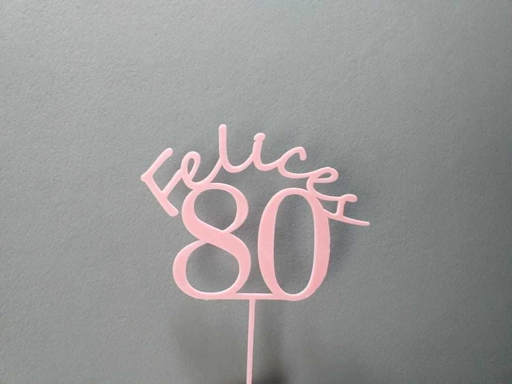 STL file Happy 80's Topper 🍰・3D printable model to download・Cults