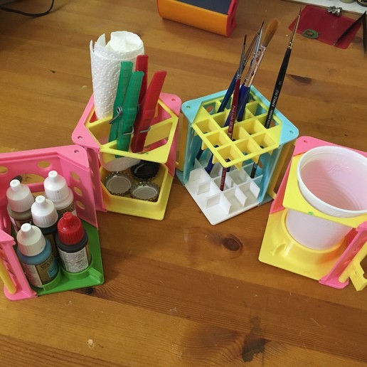 3D printed MODULO 8 modular desk organizer • made with Ender 3 ・ Cults