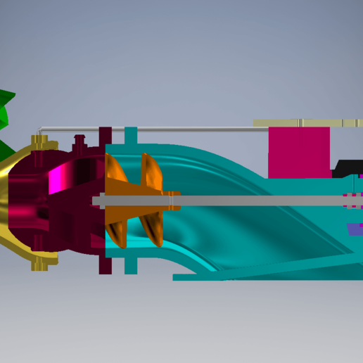 Download STL file Water jet propulsion 75mm/Водометный движитель 75мм