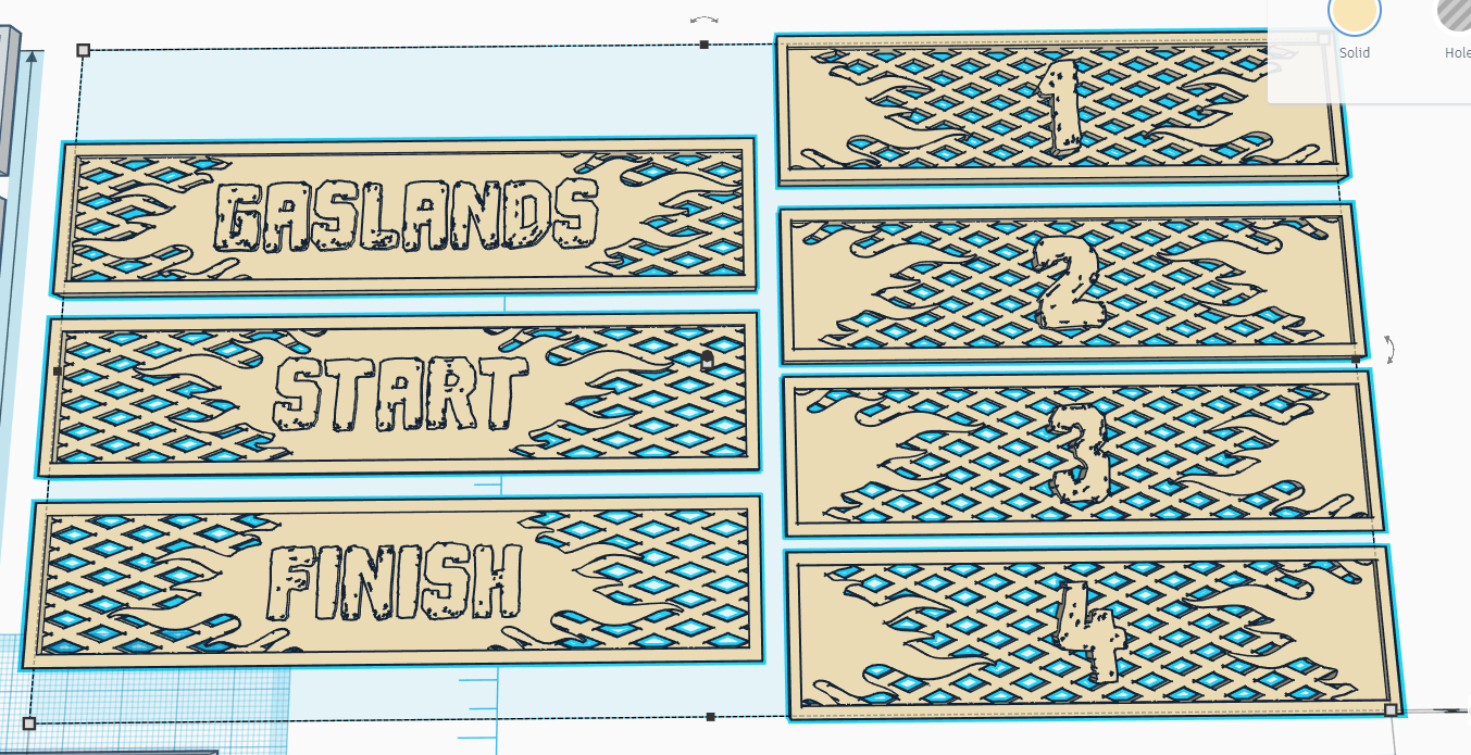 Free STL file Gaslands Gate Signs - Wrecked, Fire, Graffiti, Warboi・3D ...