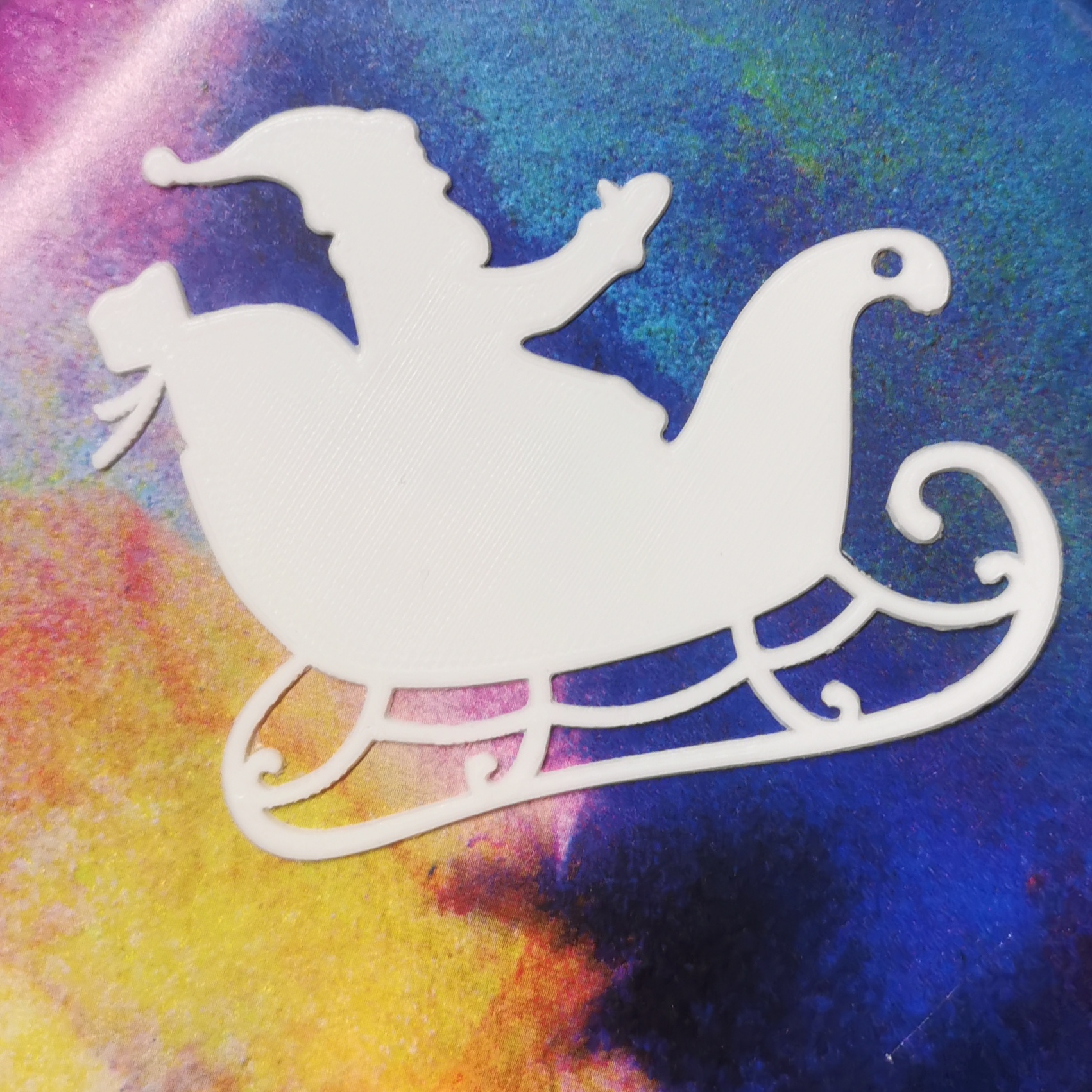 STL file Santa Claus and Sleigh Name Tag Holder・3D printable model to ...