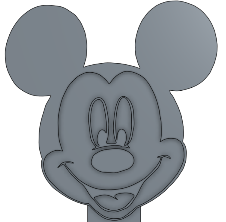 Free 3D file MickeyMouse bookmark・3D printer design to download・Cults