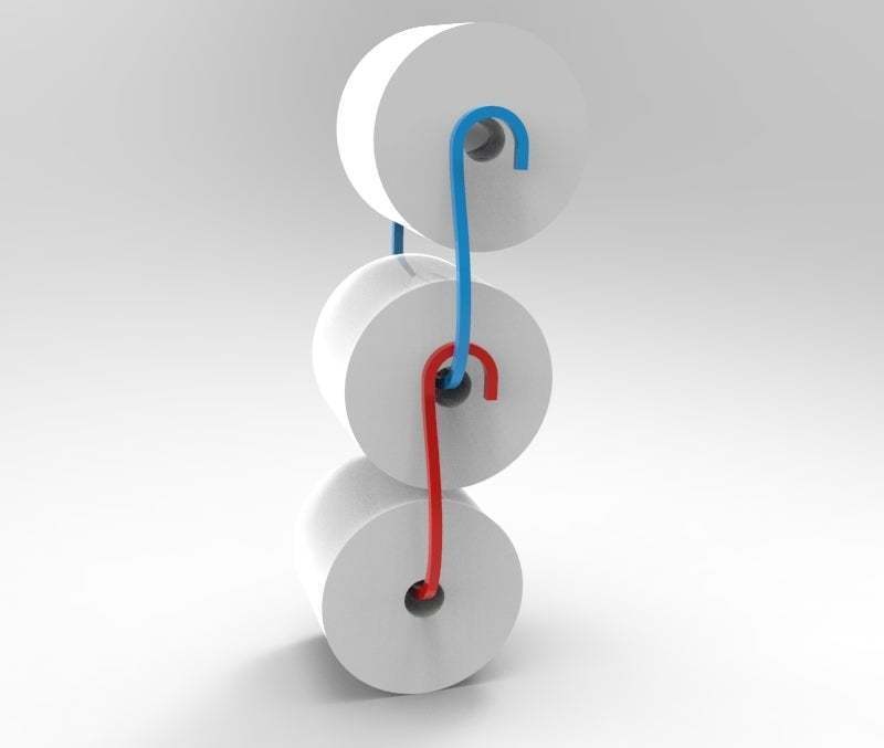 Free STL file infinite toilet paper v3・Object to download and to 3D print・Cults