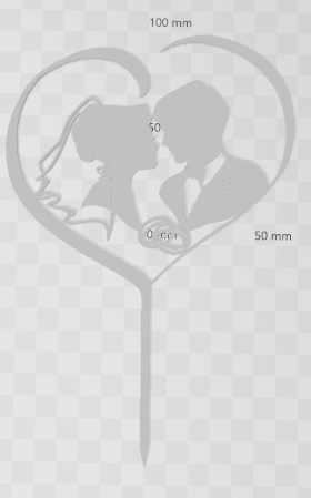 STL file Topper Cake Bride and Groom 🍰・3D printer model to download・Cults
