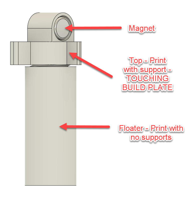 Free STL file AeroGarden Bounty Elite Water Sensor Floater・3D