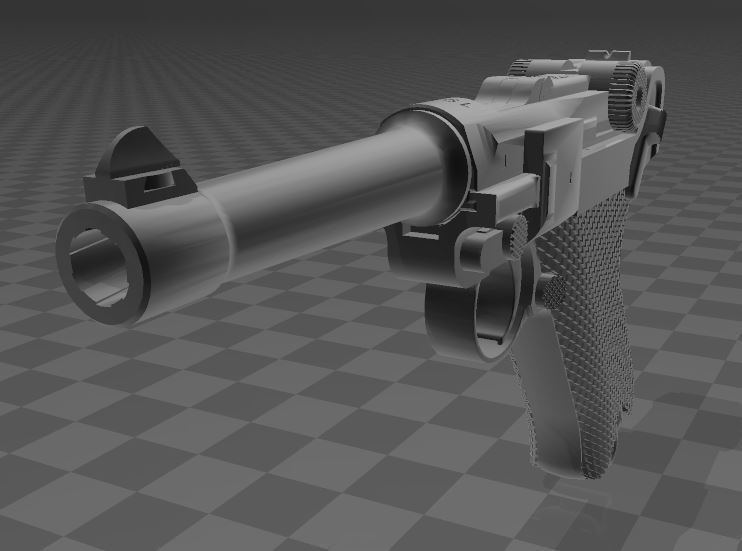 OBJ file Luger P 08 🔫・3D printable design to download・Cults