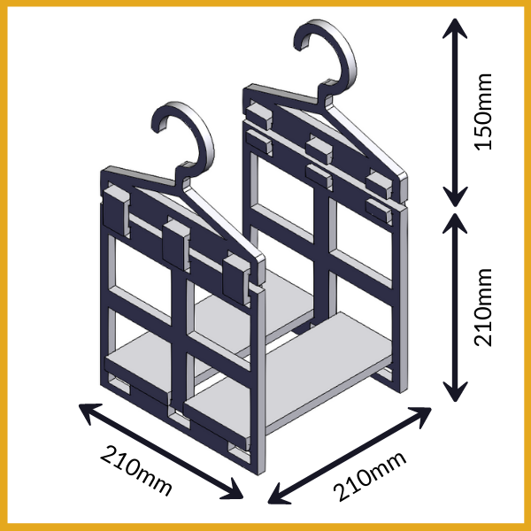 Download free STL file Modular hanging shelf for cabinet storage - # ...