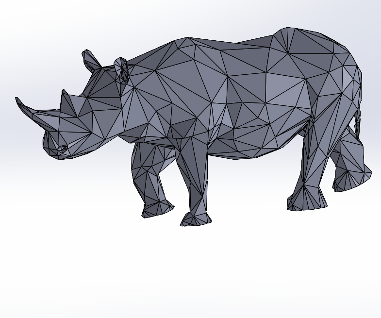 Free STL file Low poly rhino・Template to download and 3D print・Cults