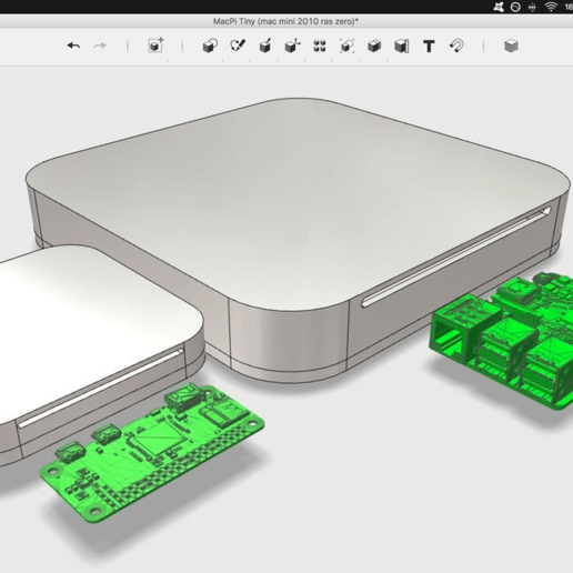 Download free 3D printer designs MacPi Mini (Raspberry Pi 2 + 3 Case ...