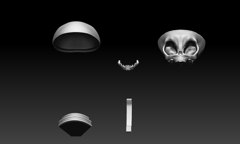 Файл STL GREY ALIEN SKULL V2 WITH BASE 👽・Шаблон для 3D-печати для ...
