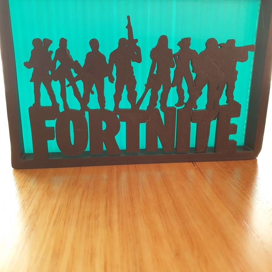 Free STL file FORTNITE Silhouette art ornament・Object to download and ...