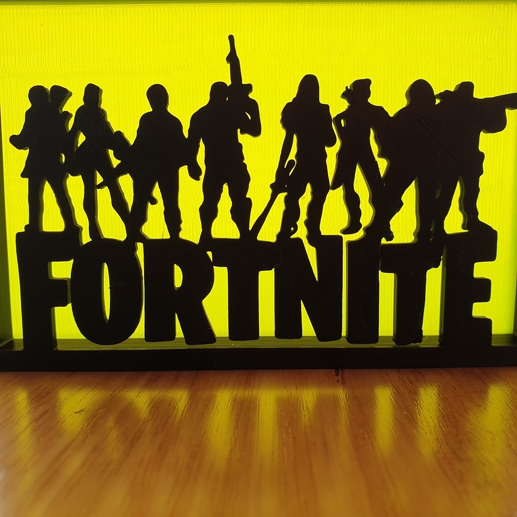 Free STL file FORTNITE Silhouette art ornament・Object to download and ...