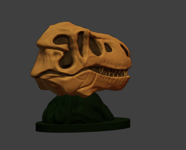 STL file T Rex Skull Ornament・3D print design to download・Cults