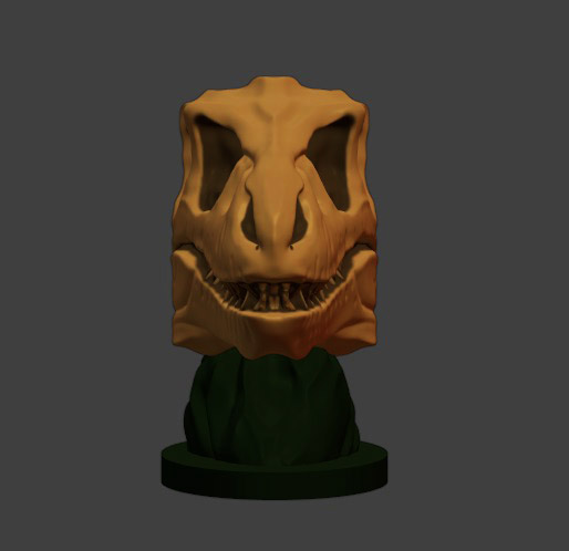 STL file T Rex Skull Ornament・3D print design to download・Cults