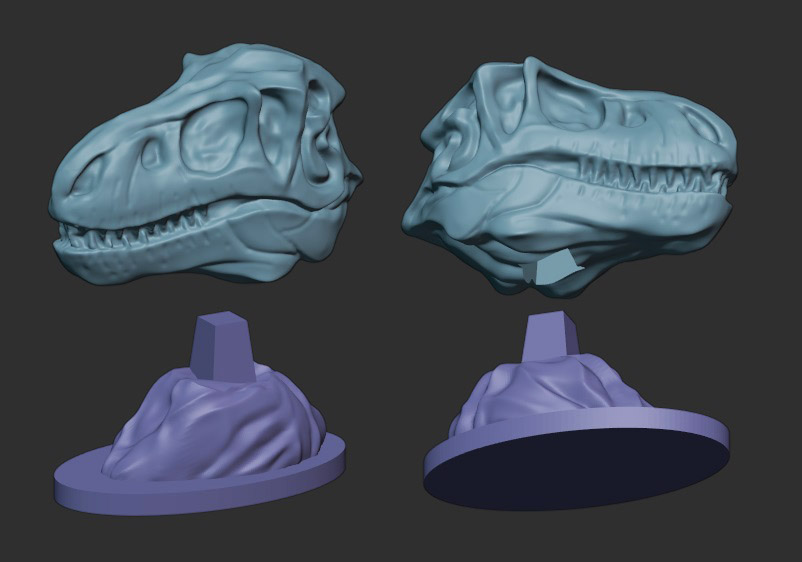 STL file T Rex Skull Ornament・3D print design to download・Cults