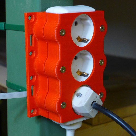 Download free 3D printer templates Robust Power Strip Mount ・ Cults