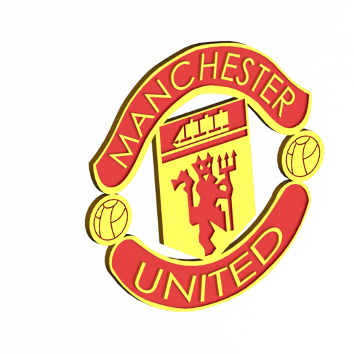 Manchester United Logo Png Transparent - Download Stl File Manchester United Logo 3d Printable Design Cults