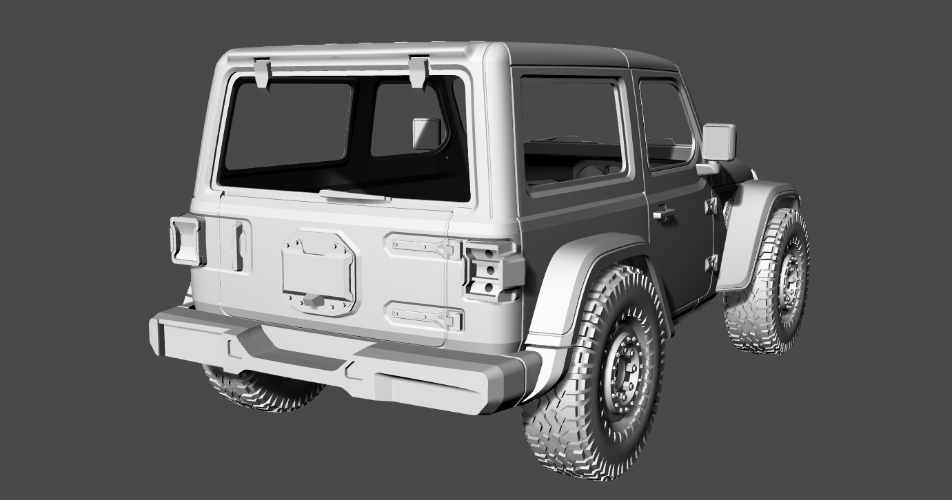 Free STL file AXIAL SCX10 3 III Rear BUMPER JEEP GLADIATOR WRANGLER JL