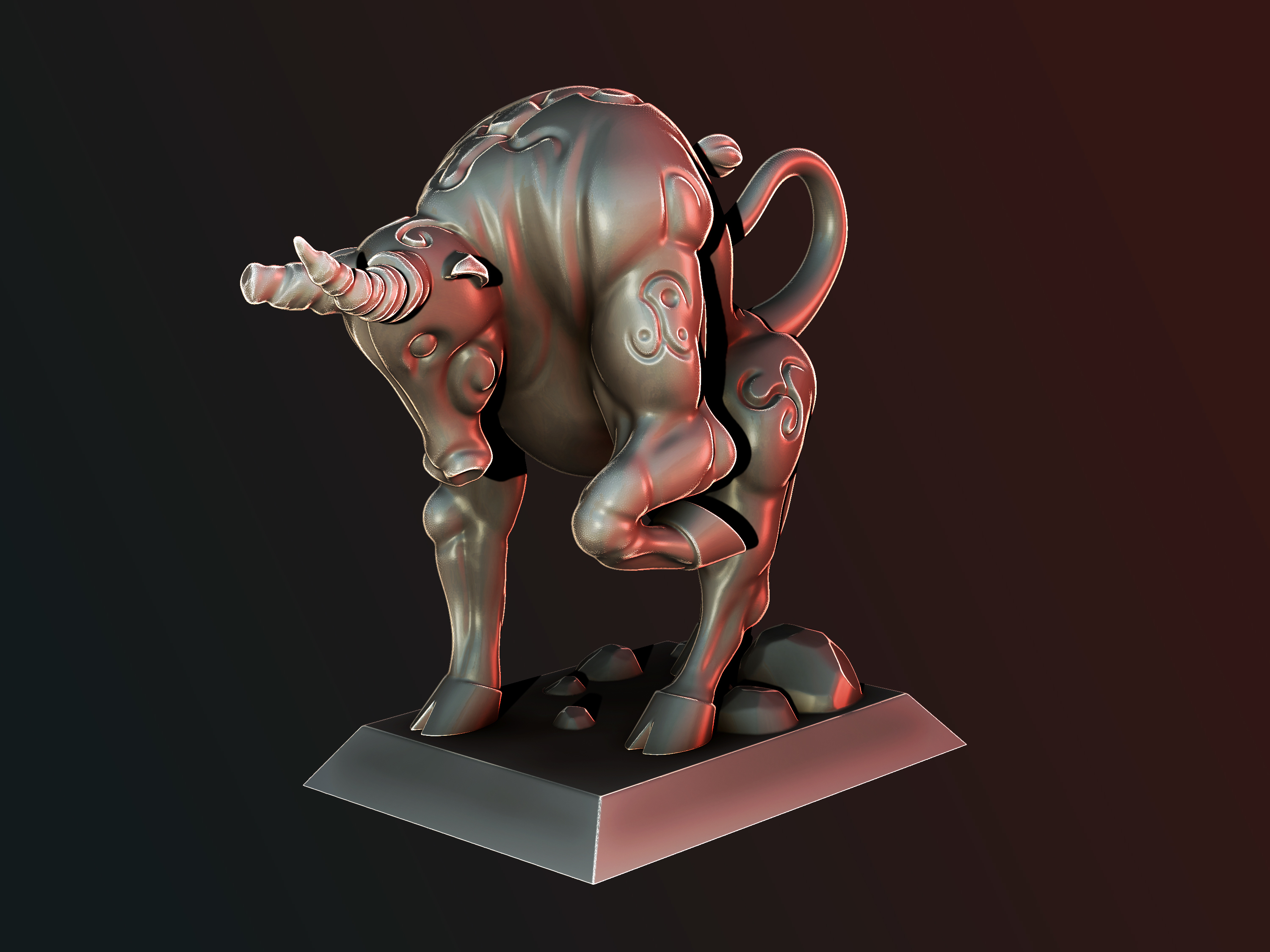STL file bull statue 🐂・3D printable model to download・Cults
