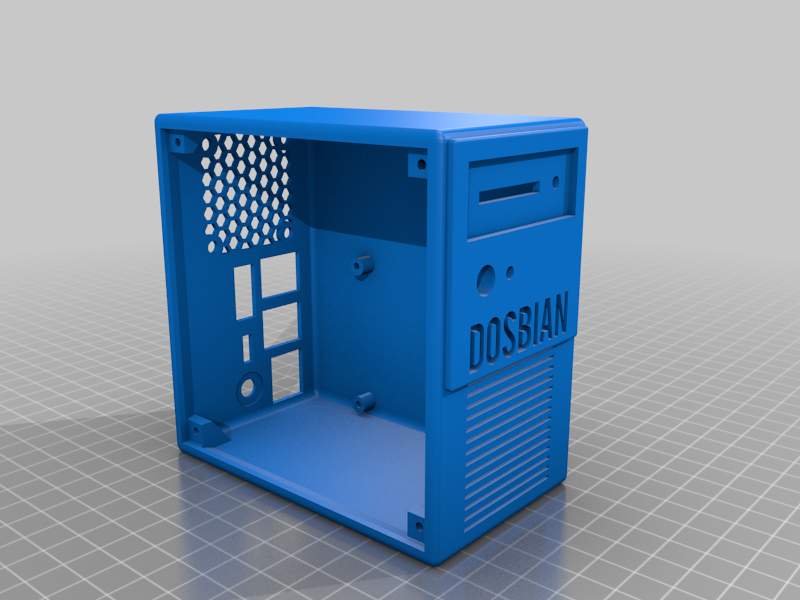 STL file Retro Raspberry pi 4 DOS PC Tower case・3D printing idea to ...