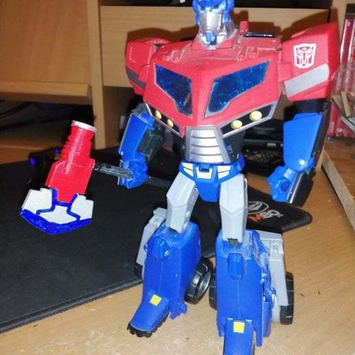 Download free OBJ file Transformers Animated Optimus Prime Axe • 3D