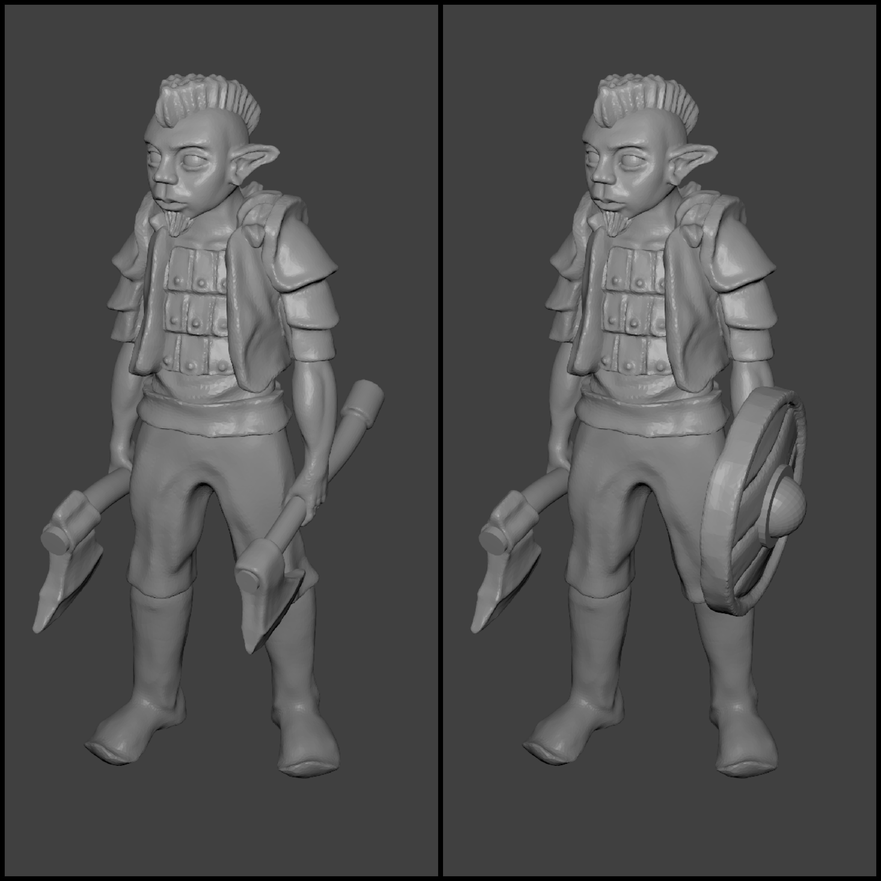 Free STL file Gnome Warrior Miniature ⚔・3D printable object to download ...