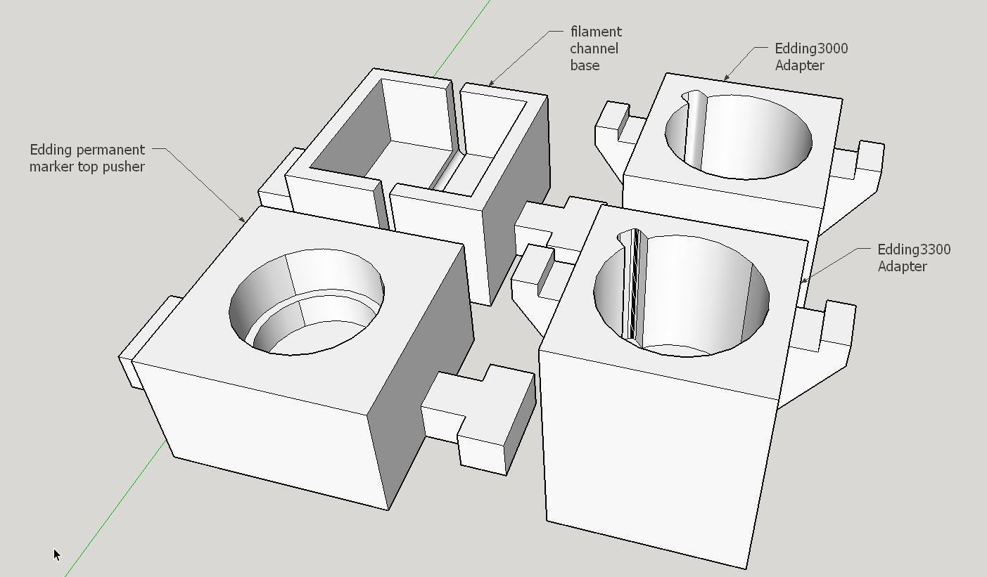 Free STL file Filament Colorizer Edding Permanent Marker 🪢・Object to ...