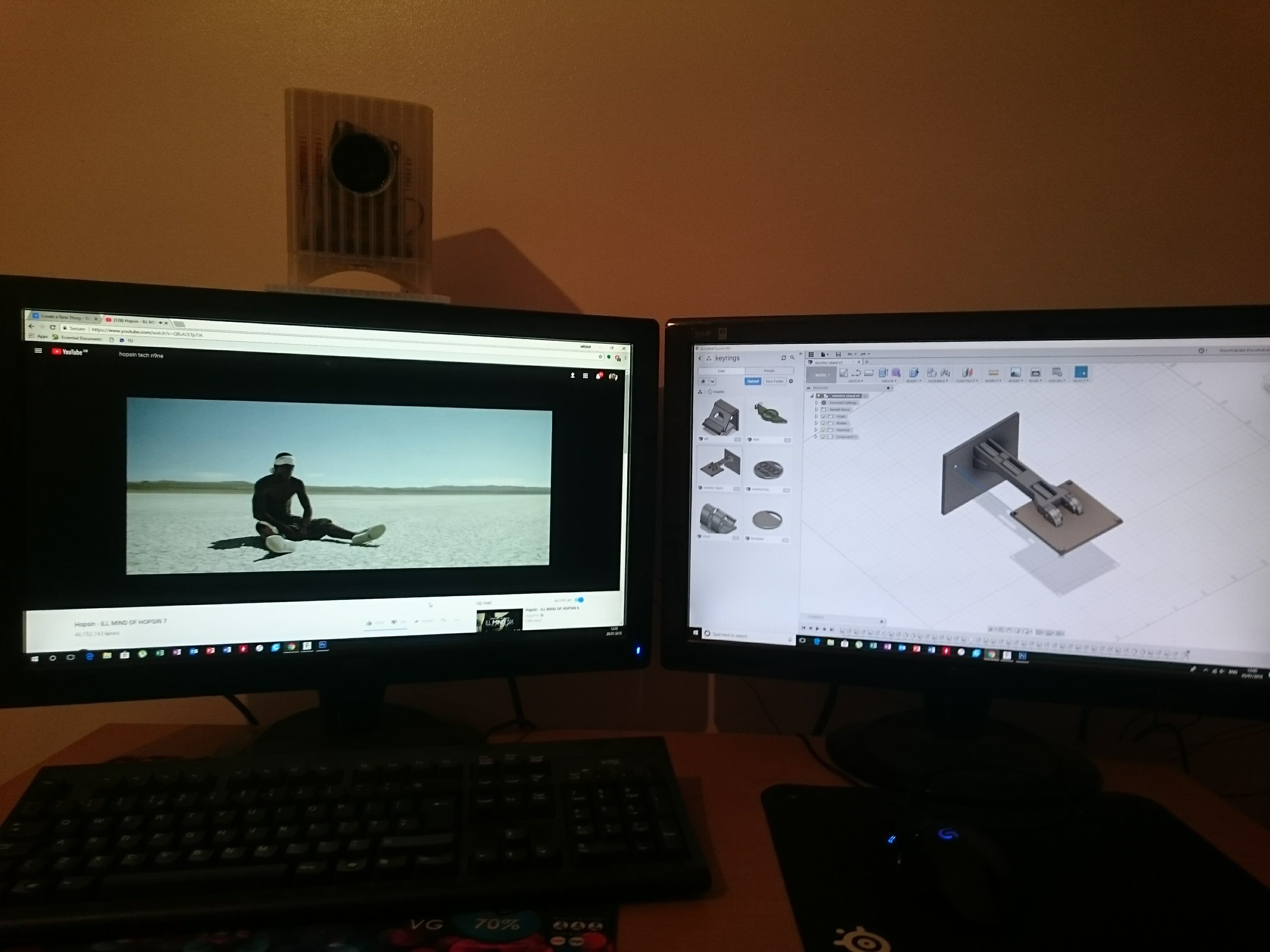 Download Free STL File Monitor Top Shelf Design To 3D Print Cults
