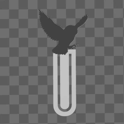 Download 3D printing designs bookmark harry potter - bookmark hedwig