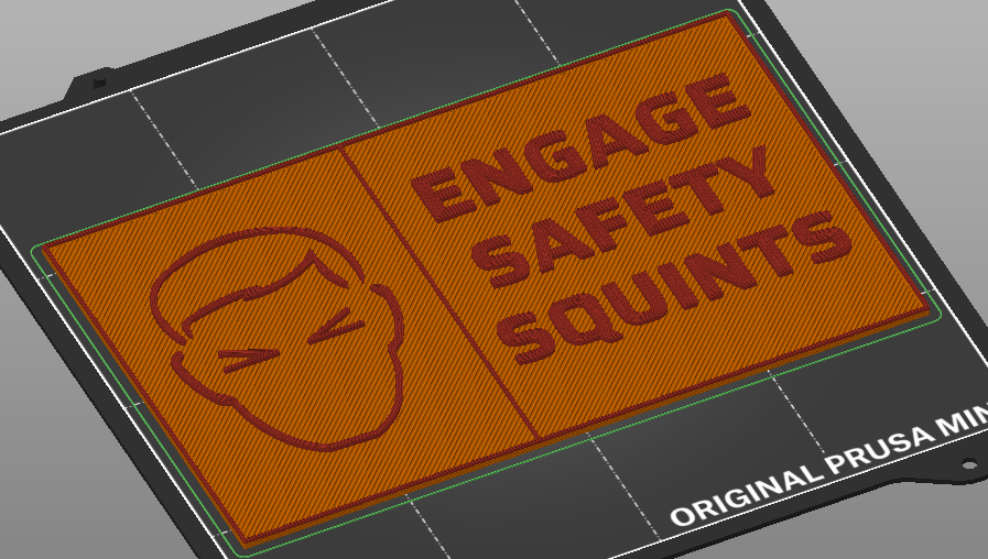 Free STL file Engage Safety Squints Sign 🦺・3D printable design to